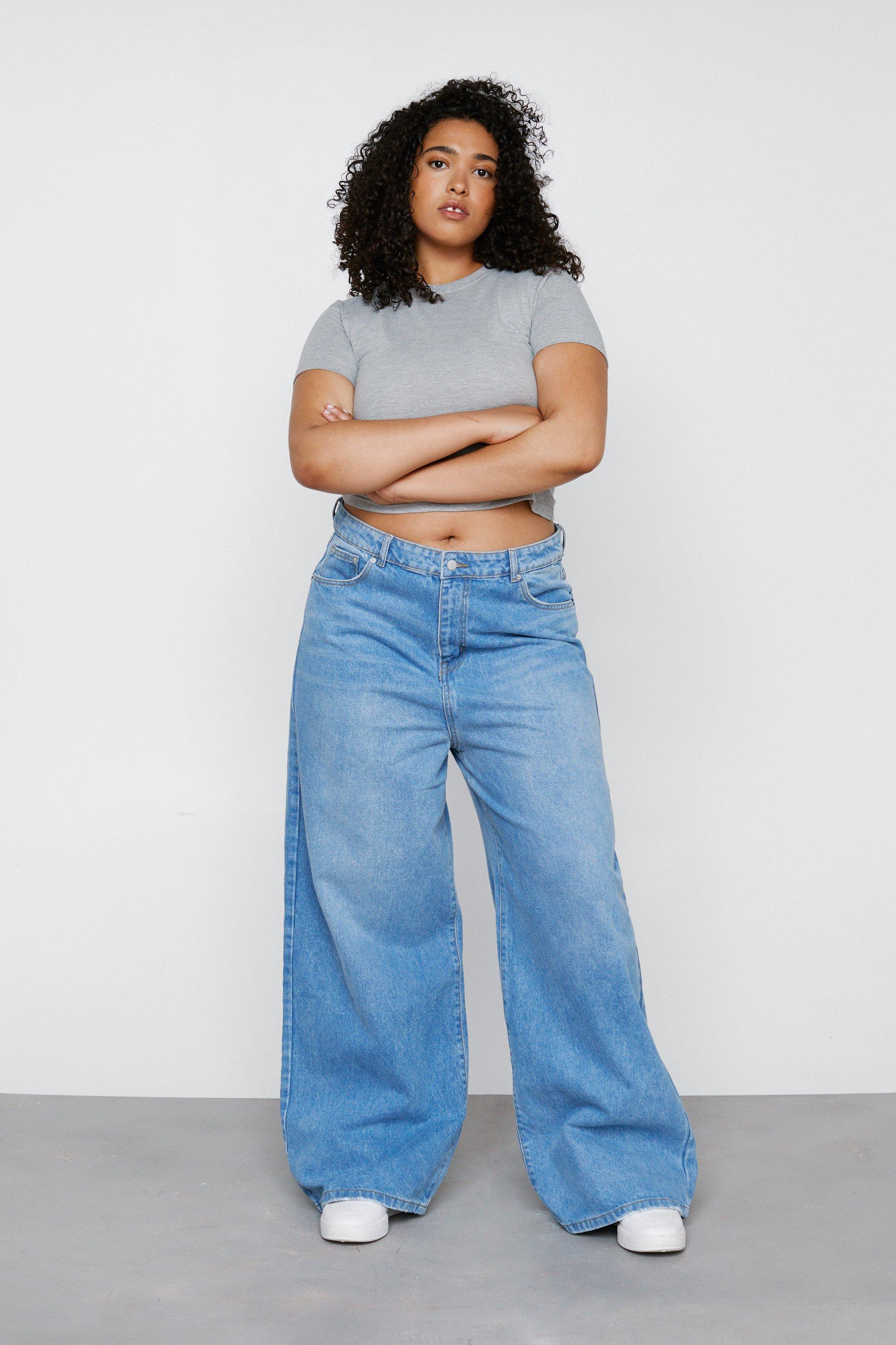 Plus size shop baggy jeans